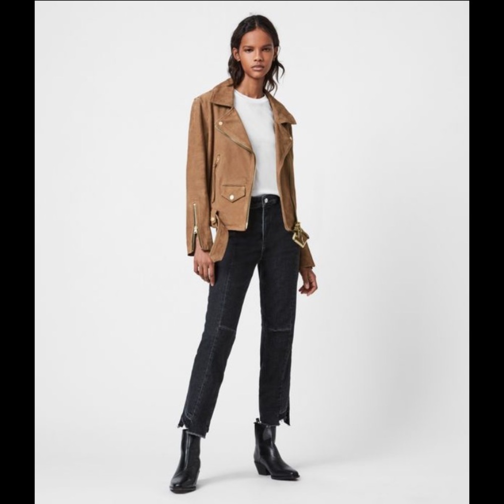 Allsains Luna Suede Biker Jacket - Picture 4 of 12